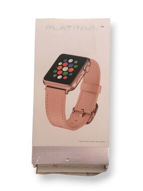Platinum leather smart watch band